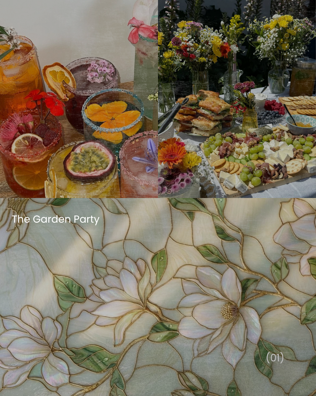 The Garden Party aesthetic — lush florals, artisanal cocktails, grazing boards for outdoor Ottawa events