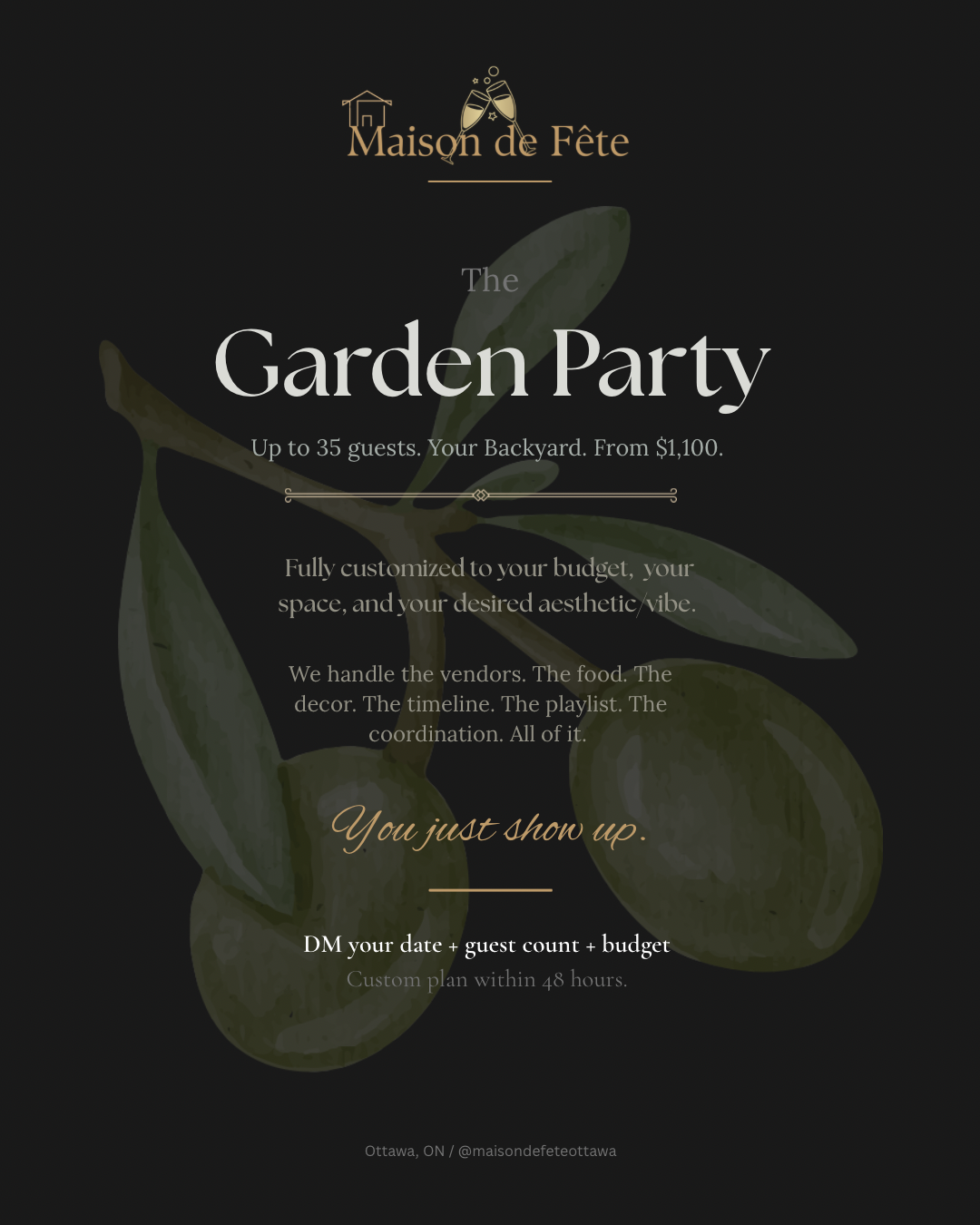The Garden Party by Maison de Fête — fully coordinated backyard event in Ottawa